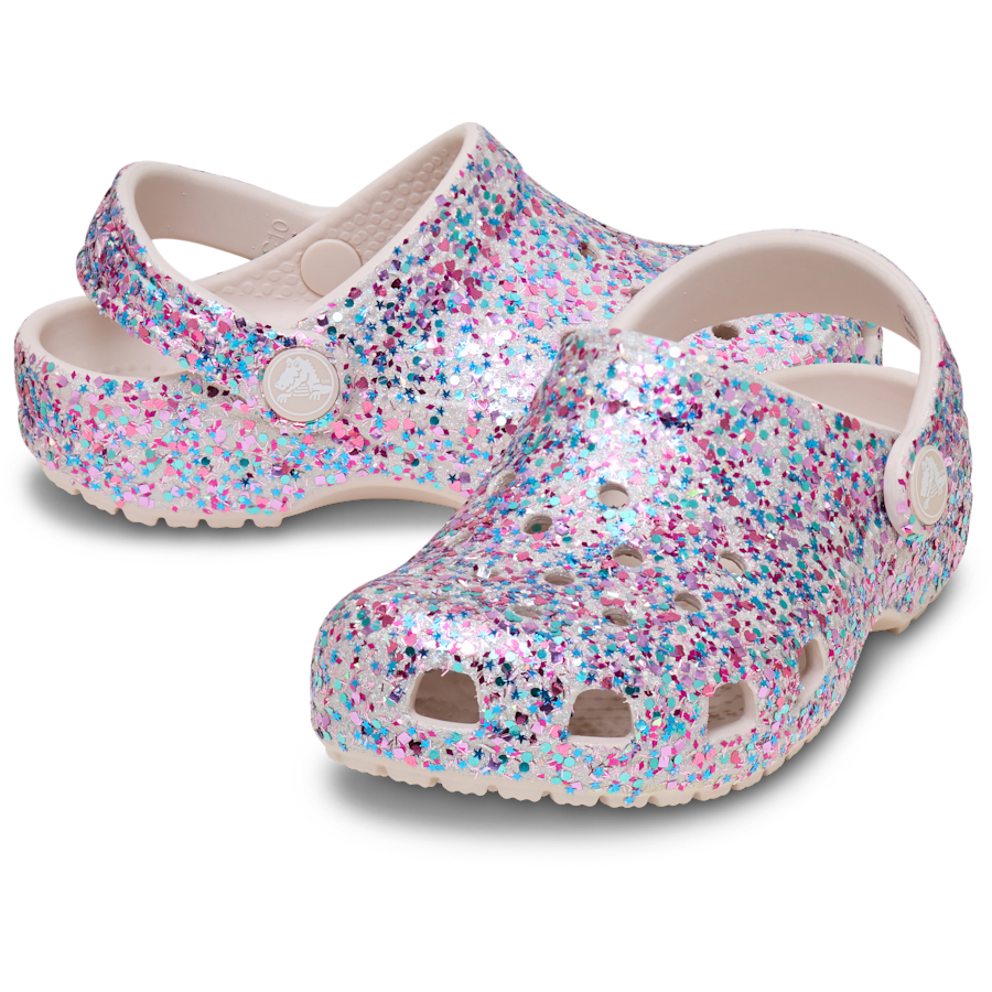 Cocoa Crème Toddler Classic Dazzle Glitter Clog - Paar - Crocs