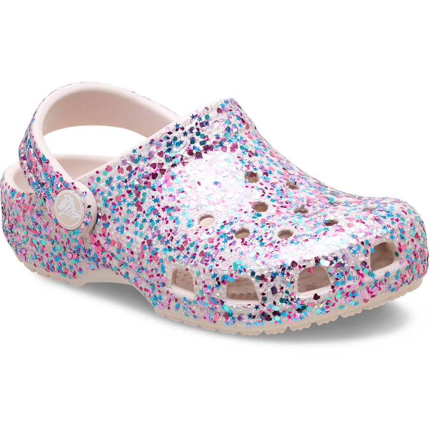 Cocoa Crème Toddler Classic Dazzle Glitter Clog - Hoek - Crocs