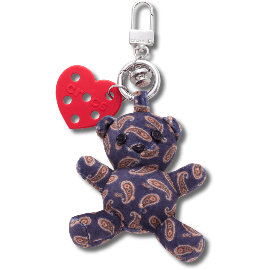 Paisley Bear Bag Charm - Charm view - Jibbitz Charms