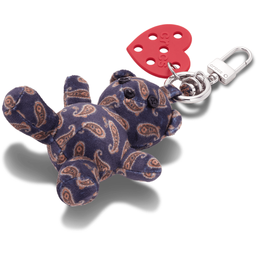Paisley Bear Bag Charm - Custom Angle - Jibbitz Charms