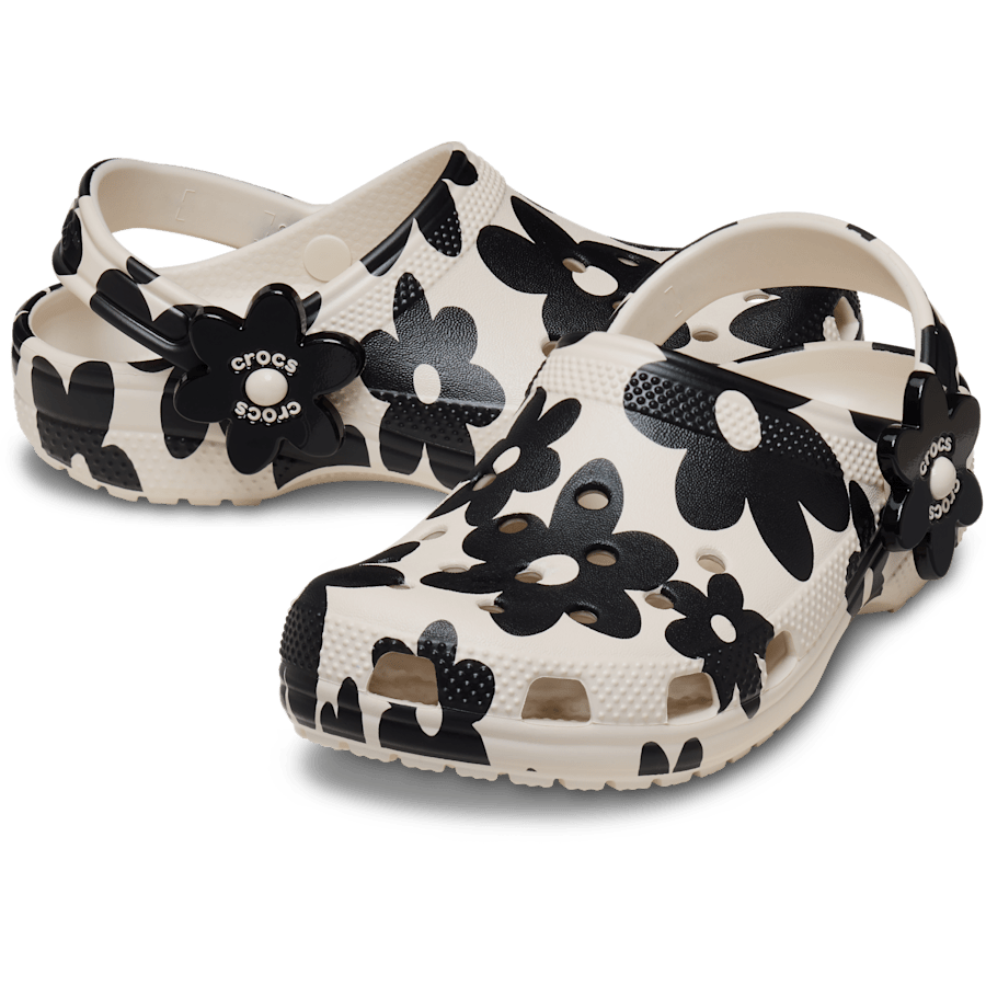 Summit White/Black Kids' Classic Pop Petals Clog - Pari - Crocs