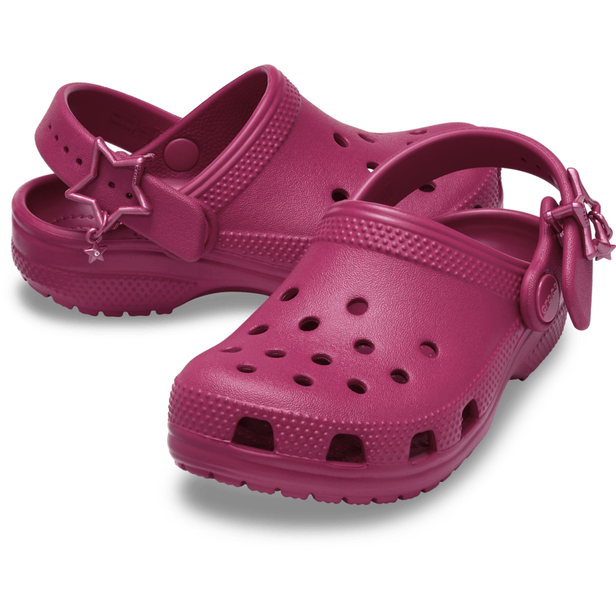 Royal Pink Kids' Classic Star Buckle Clog - Pari - Crocs