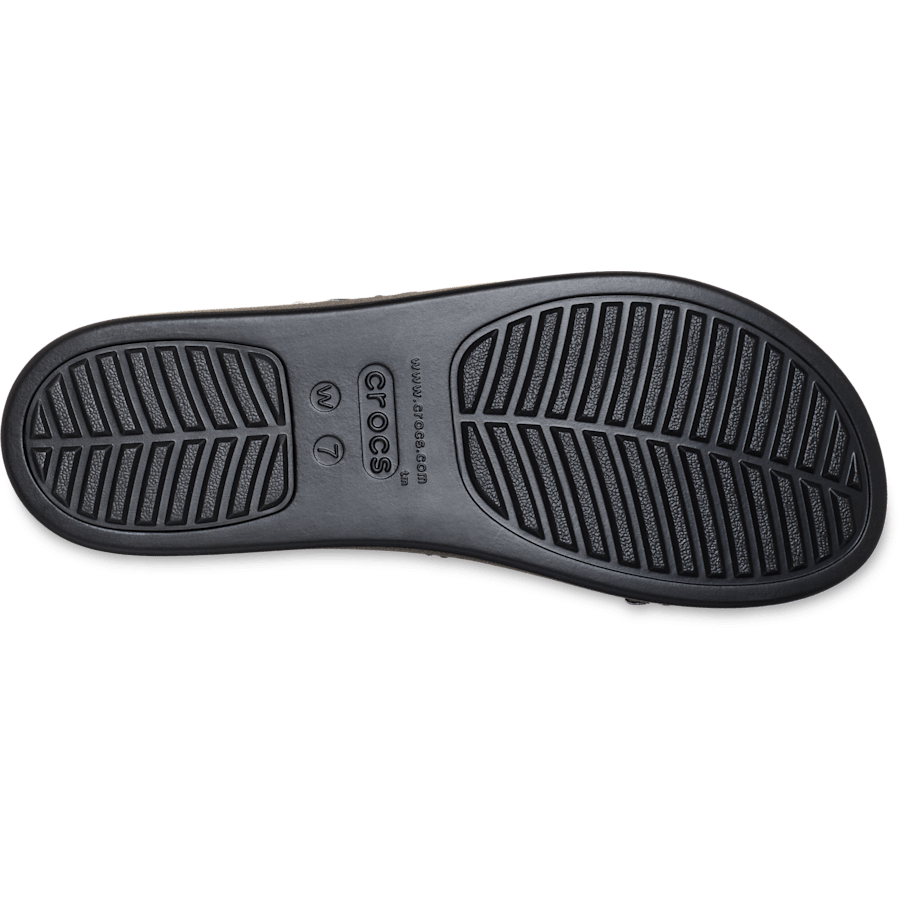 Crocs Brooklyn Woven Sparkle Low Wedge — Black