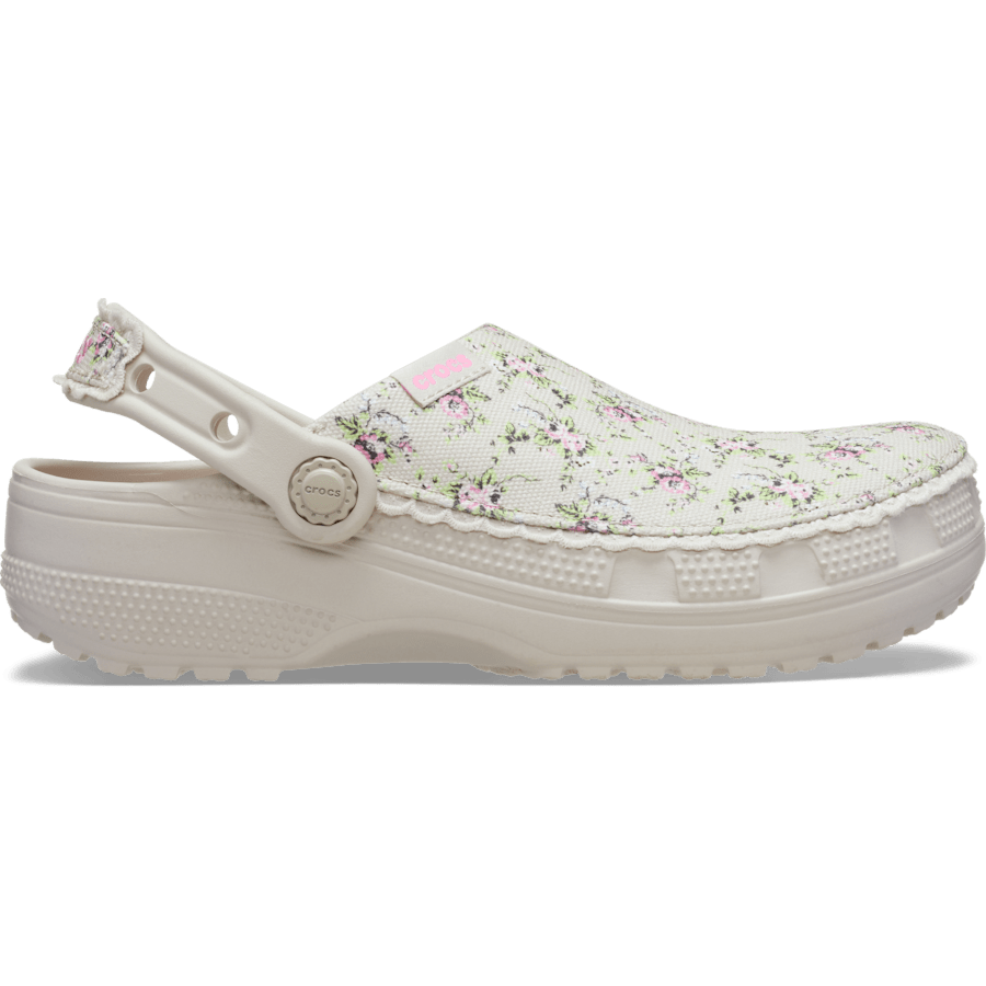 Cocoa Crème Kids' Crafted Ditsy Floral Clog - Side - Crocs