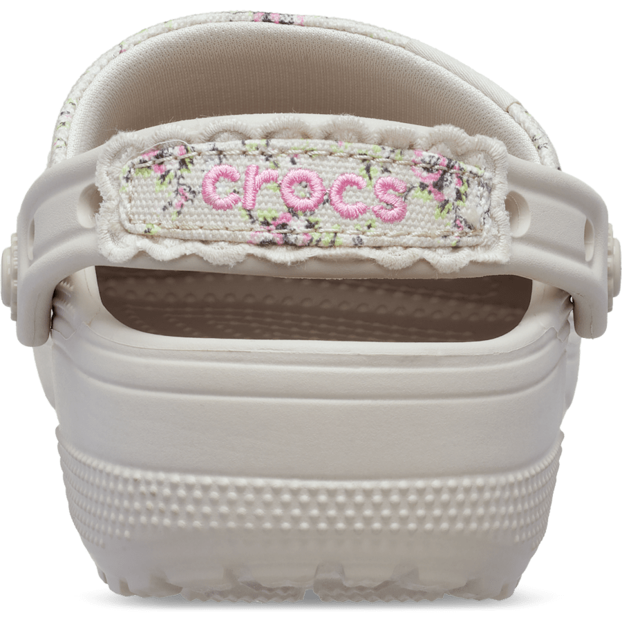 Cocoa Crème Kids' Crafted Ditsy Floral Clog - Back - Crocs