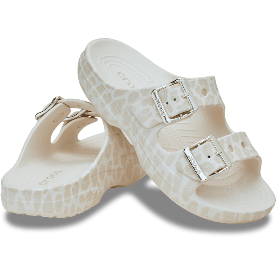 Amande/Léopard Saturday Metallic Buckle Animal Sandal - Paire - Crocs