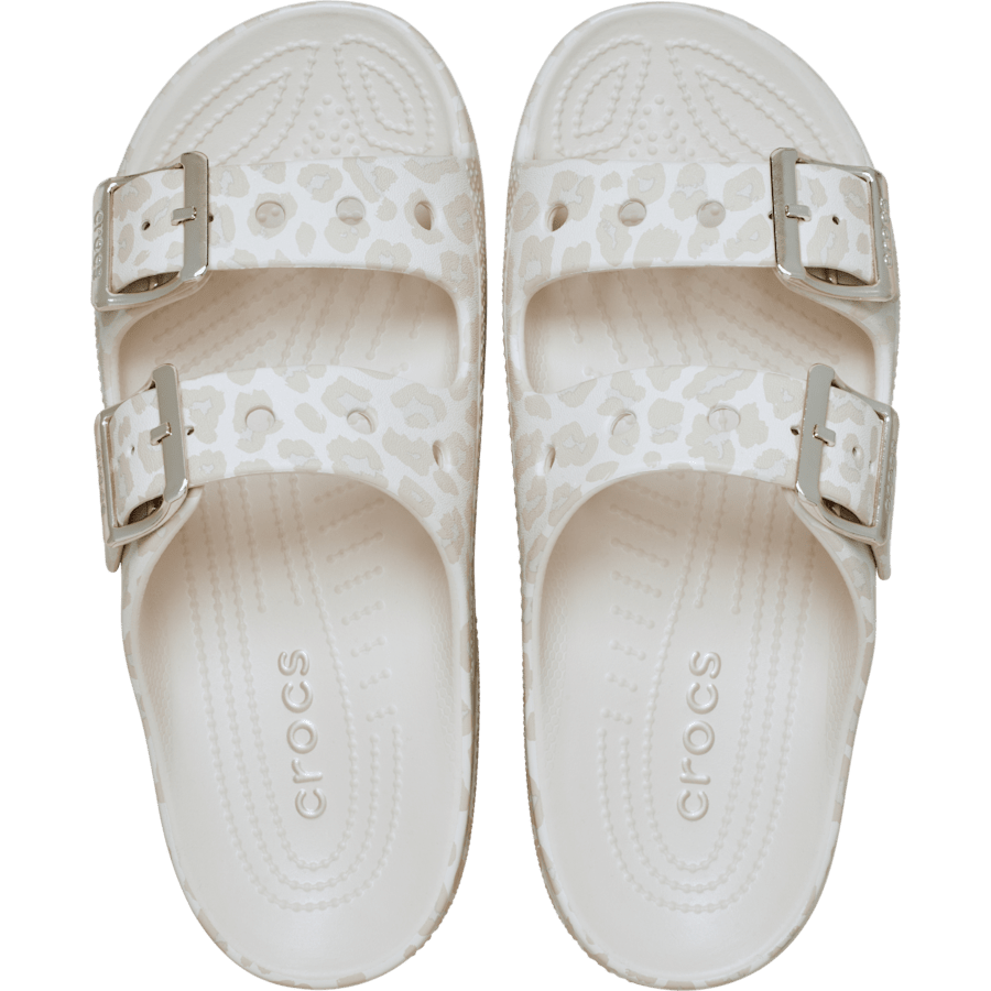 Amande/Léopard Saturday Metallic Buckle Animal Sandal - Dessus - Crocs