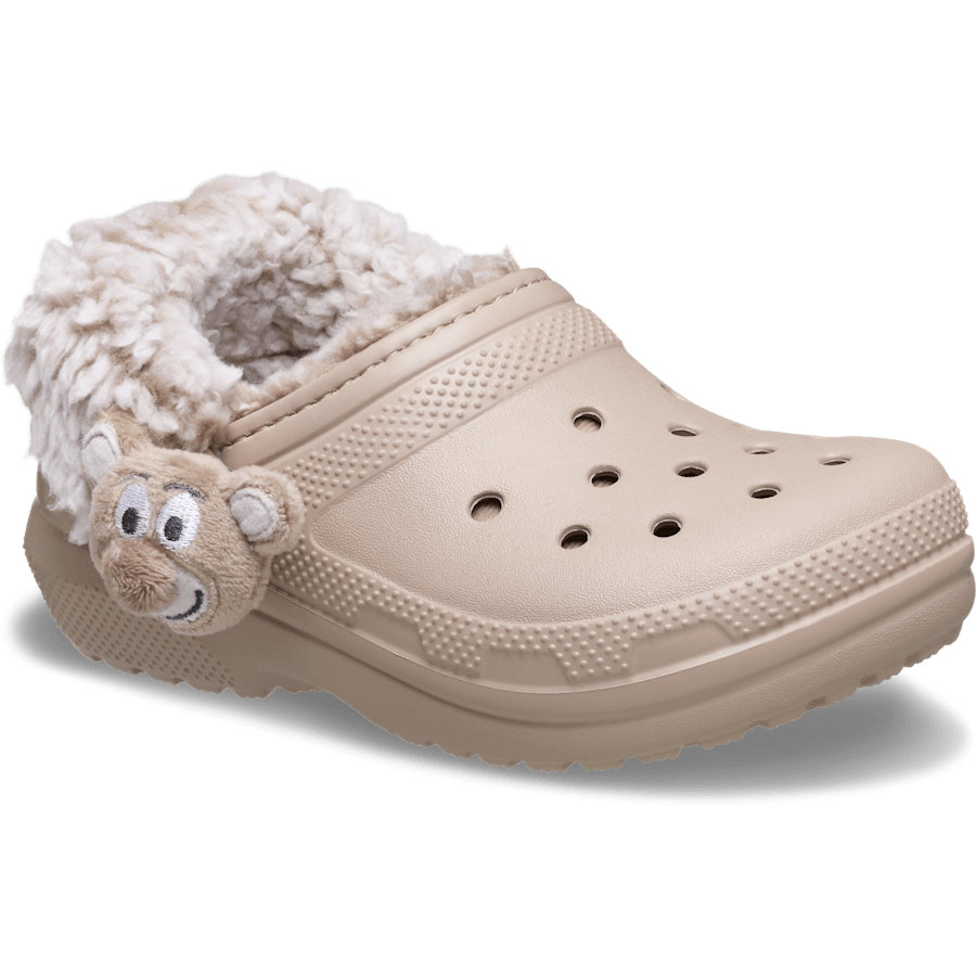 Dulcé Toddler Classic Bear Plush Fleece Lined Clog - Angle - Crocs