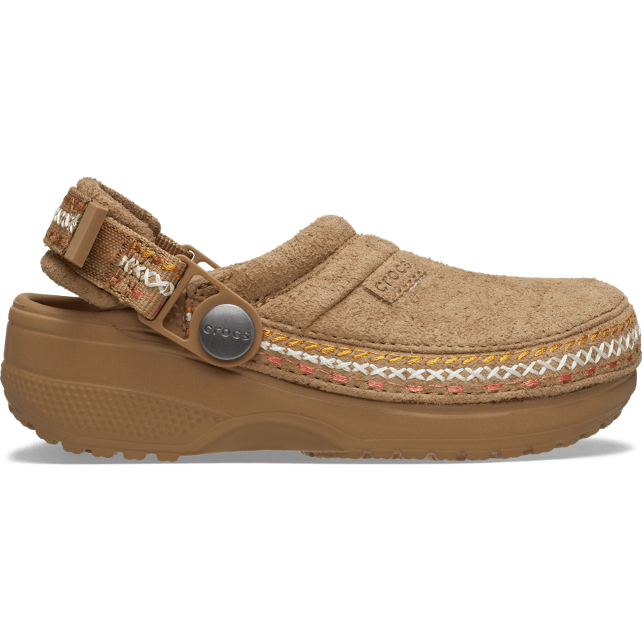 Colour Kids' Crafted Vegan Suede Stitch Clog - Side - Crocs