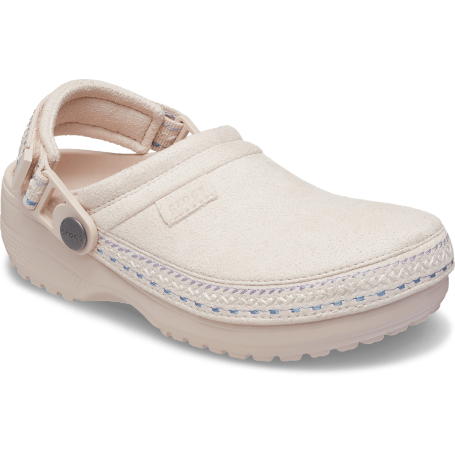 Colour Kids' Crafted Vegan Suede Stitch Clog - Angle - Crocs