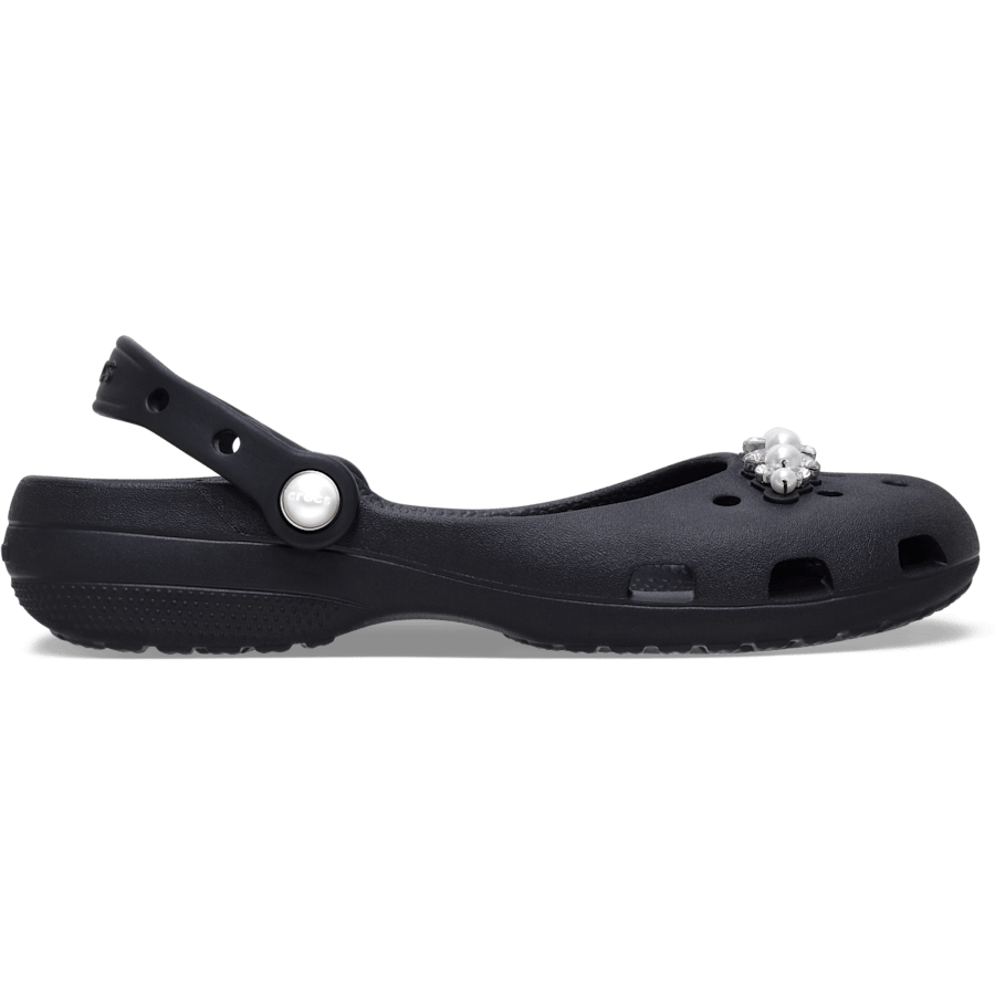 Black Classic Pearls Ballet - Seitenansicht - Crocs