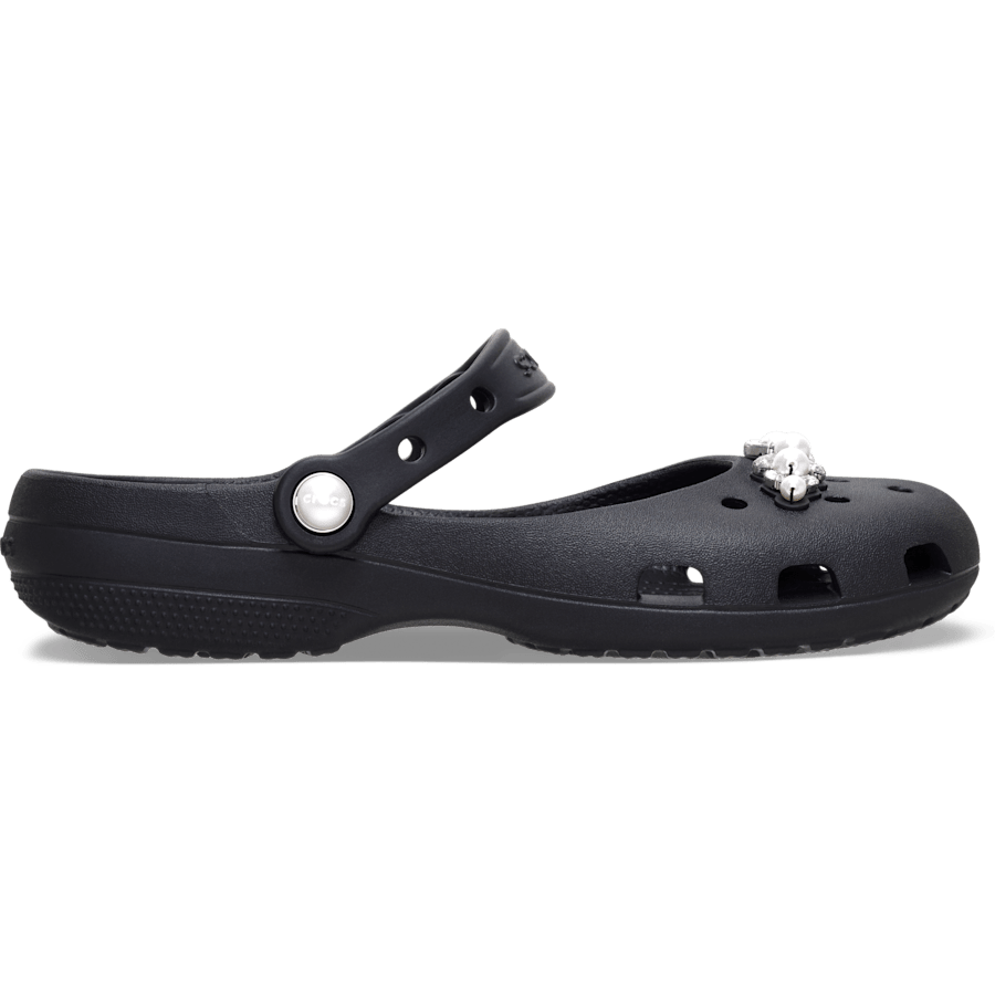 Black Classic Pearls Ballet - Vorderansicht - Crocs