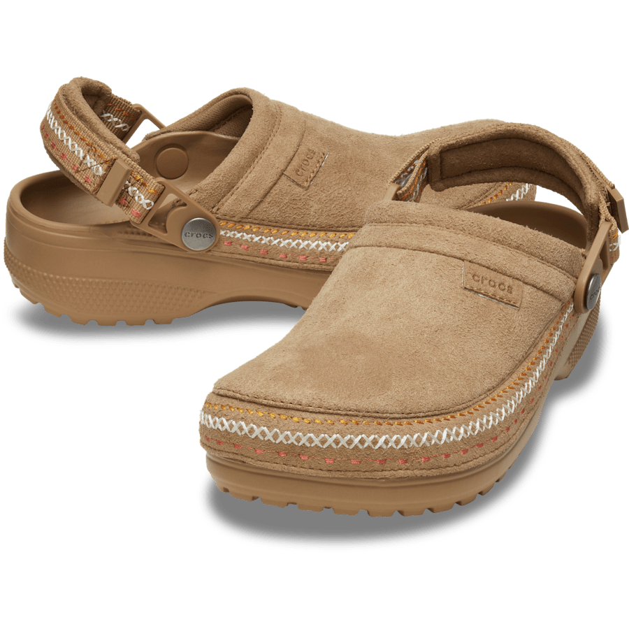 Sepia Crafted Vegan Suede Stitch Clog - Paar - Crocs