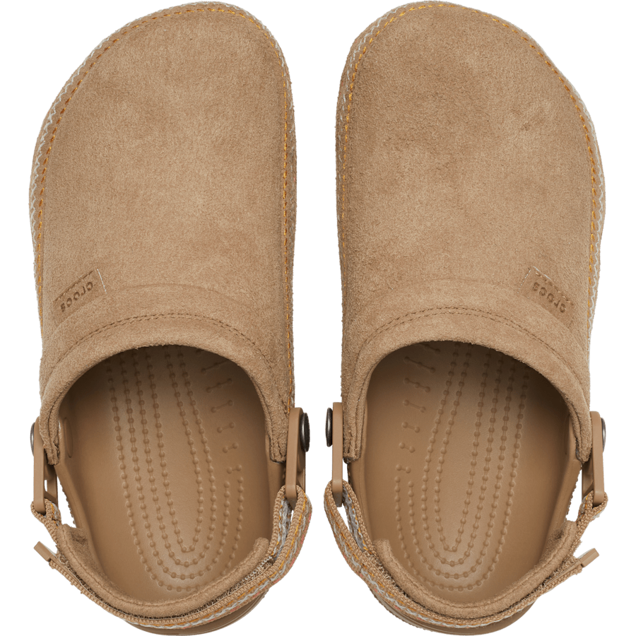 Sepia Crafted Vegan Suede Stitch Clog - Bovenkant - Crocs