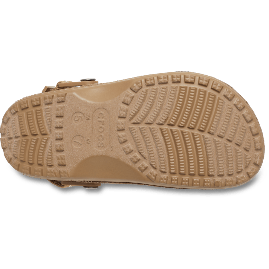 Sepia Crafted Vegan Suede Stitch Clog - Onderkant - Crocs