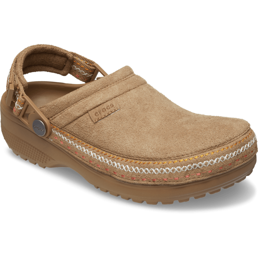 Sepia Crafted Vegan Suede Stitch Clog - Hoek - Crocs