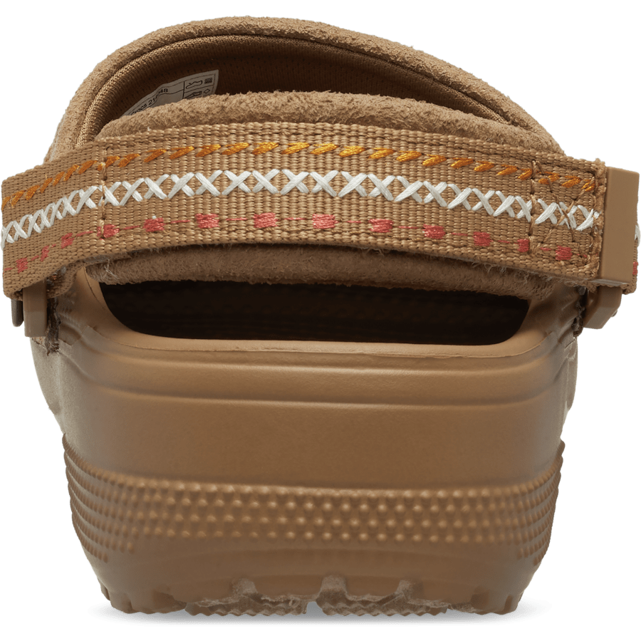 Sepia Crafted Vegan Suede Stitch Clog - Terug - Crocs