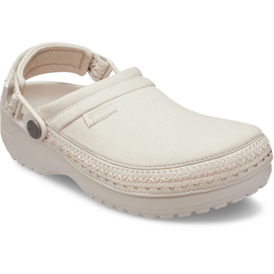 Couleur Crafted Vegan Suede Stitch Clog - Angle - Crocs