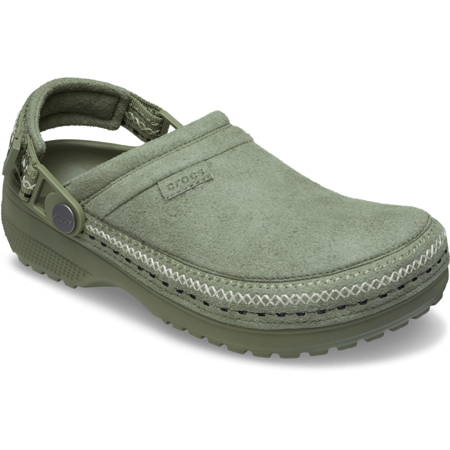 Couleur Crafted Vegan Suede Stitch Clog - Angle - Crocs