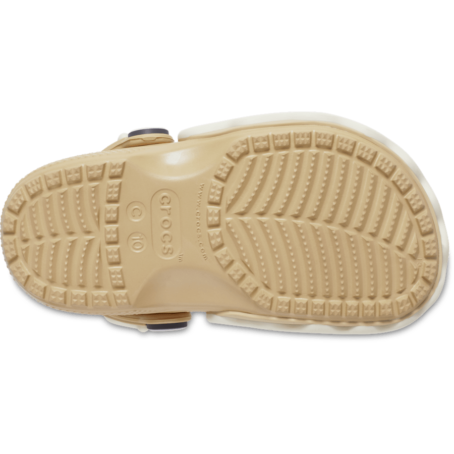 Beige Toddlers Classic Gingerbread Clog - Bottom - Crocs