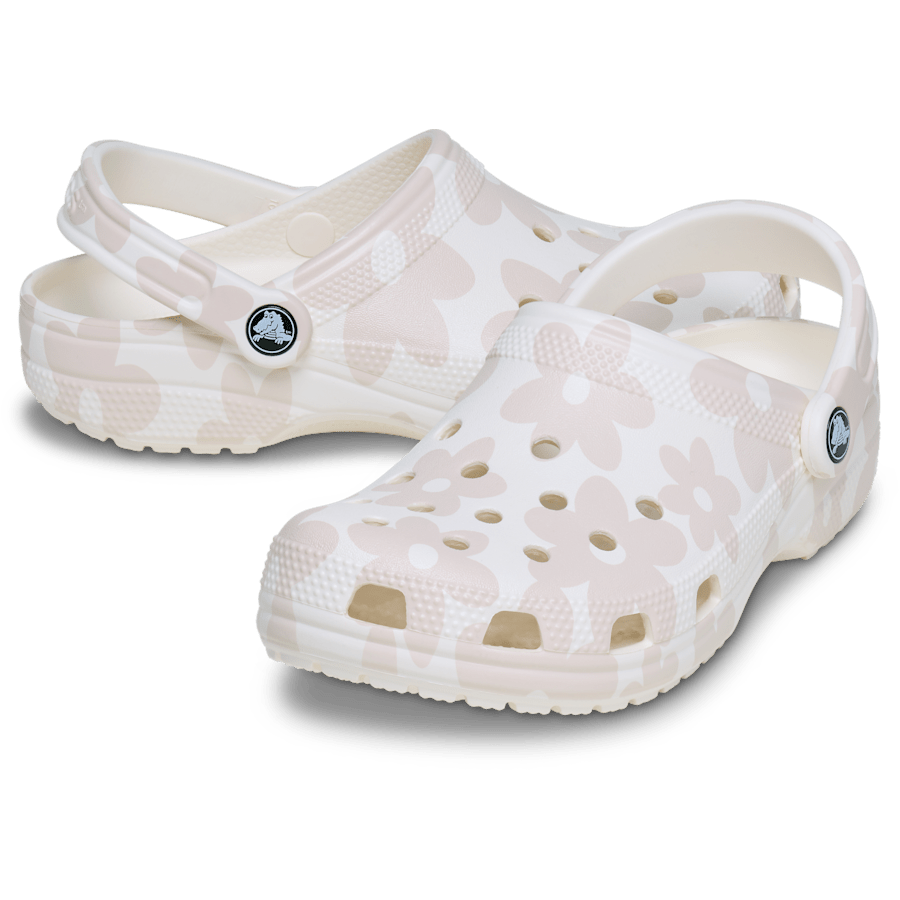 Chalk/Multi Classic Pop Petals Clog - Paar - Crocs