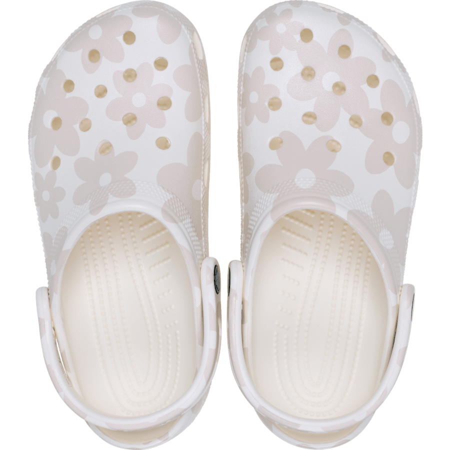 Chalk/Multi Classic Pop Petals Clog - Bovenkant - Crocs