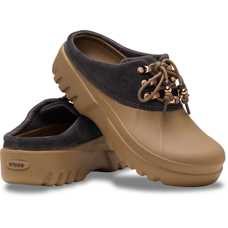 Sepia/Dark Cocoa Axle Suede Mule - Paar - Crocs