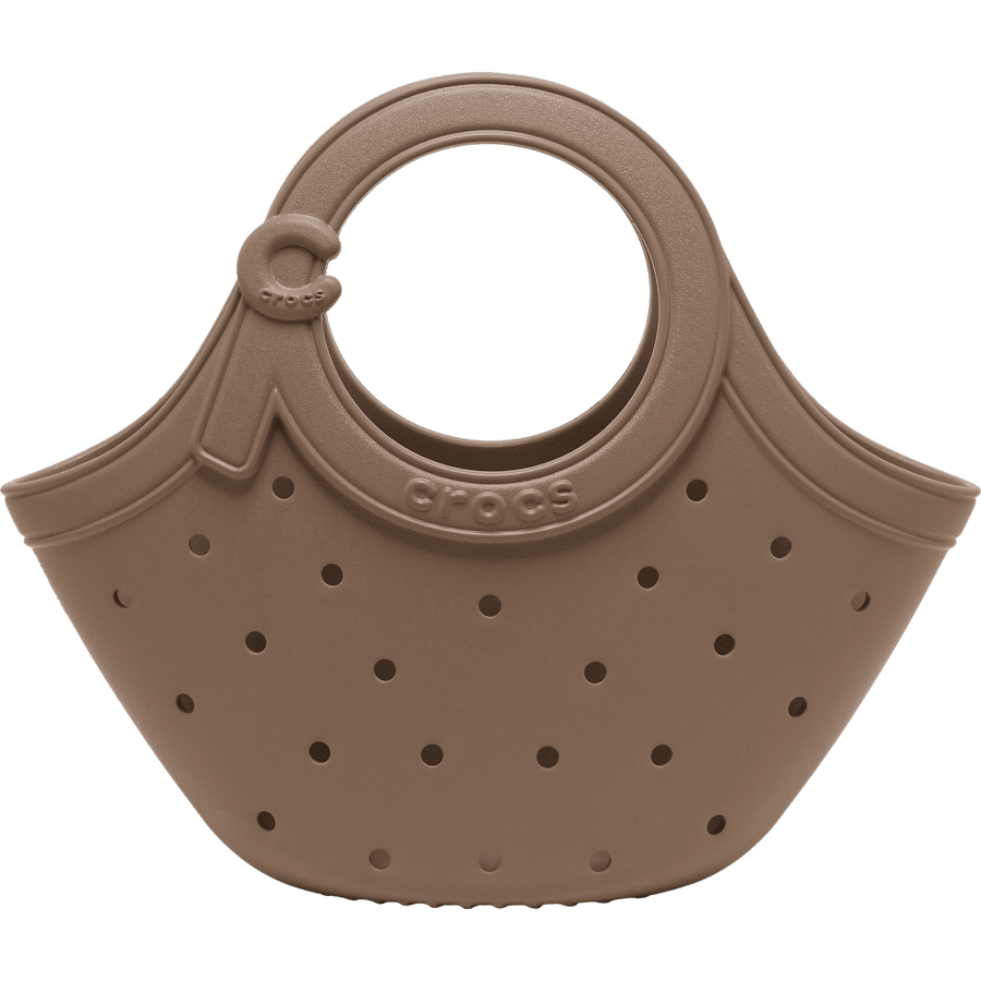 Latte Crocs Medium Handle Tote - Zijkant - Crocs