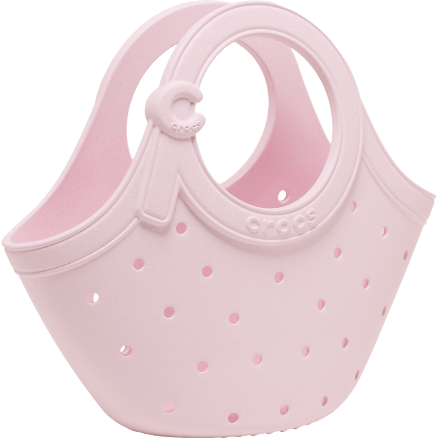 Pink Milk Crocs Medium Handle Tote - Angle - Crocs