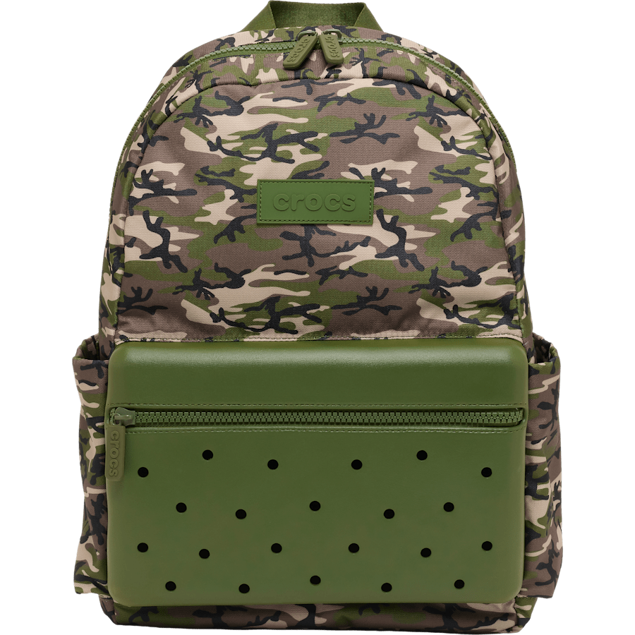 Camouflage Camo Nylon Backpack - Side - Crocs