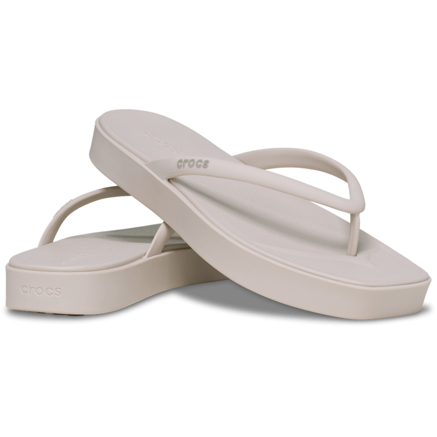 Cocoa Crème Miami Square Flatform Flip - Paar - Crocs