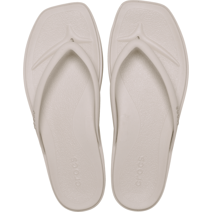 Cocoa Crème Miami Square Flatform Flip - Draufsicht - Crocs