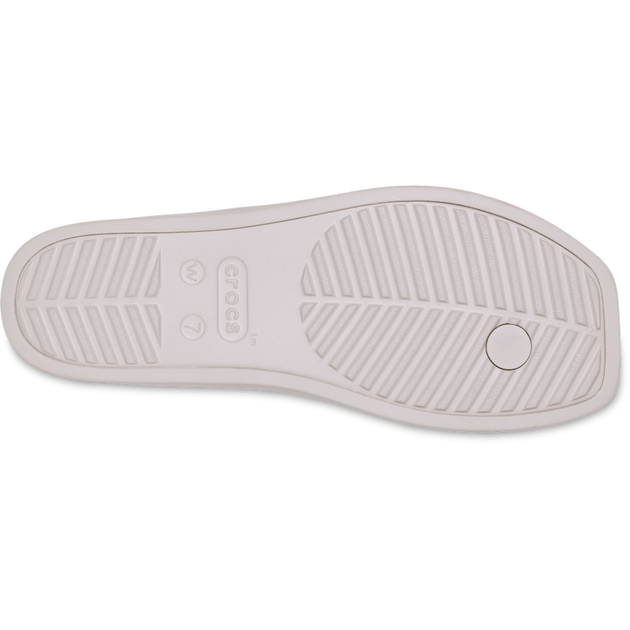 Cocoa Crème Miami Square Flatform Flip - Ansicht von unten - Crocs