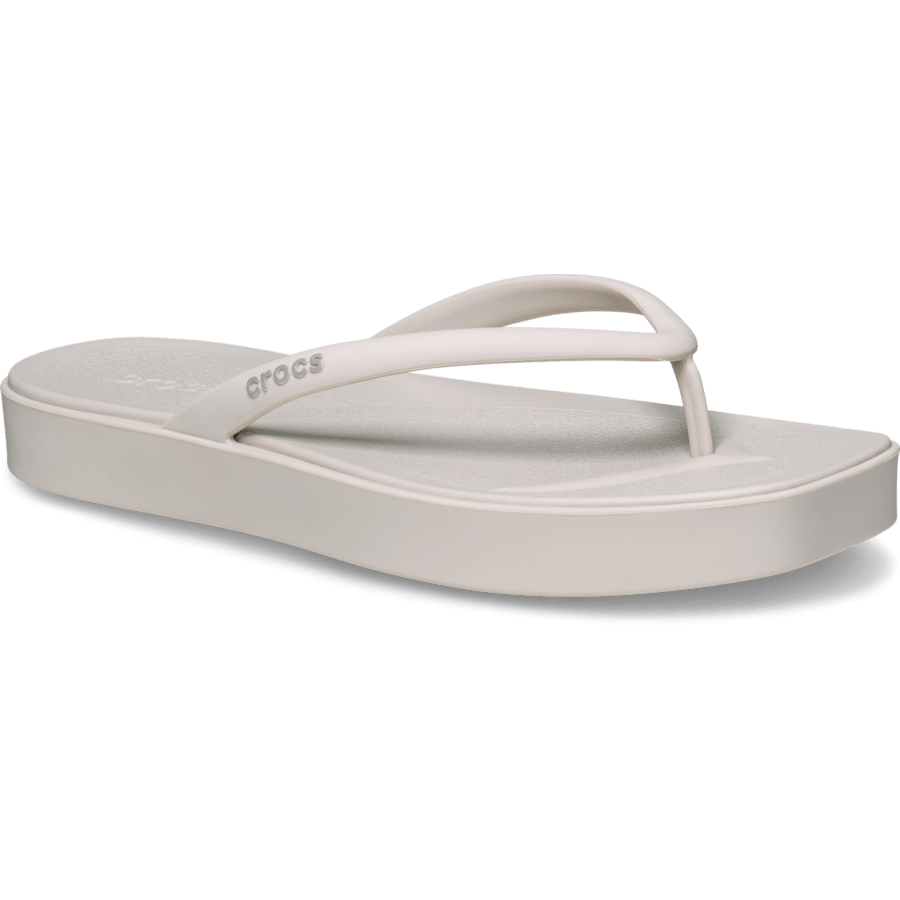 Cocoa Crème Miami Square Flatform Flip - Schrägsicht - Crocs