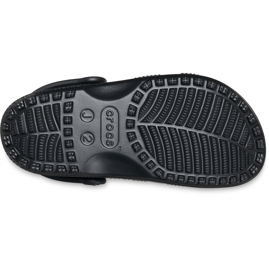 Crocs Kids' Classic Hearts Cut Out Clog — Black