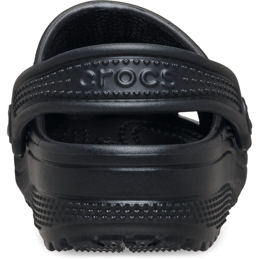 Crocs Kids' Classic Hearts Cut Out Clog — Black