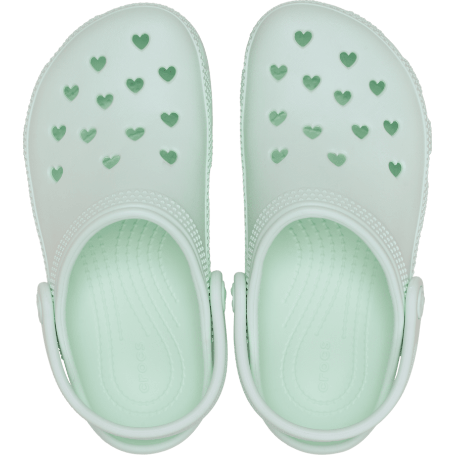 Crocs Kids' Classic Hearts Cut Out Clog — Retro Ice