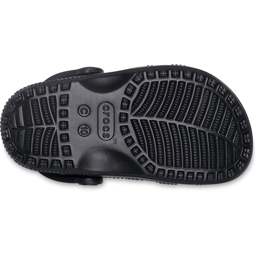 Crocs Toddler Classic Hearts Cut Out Clog — Black