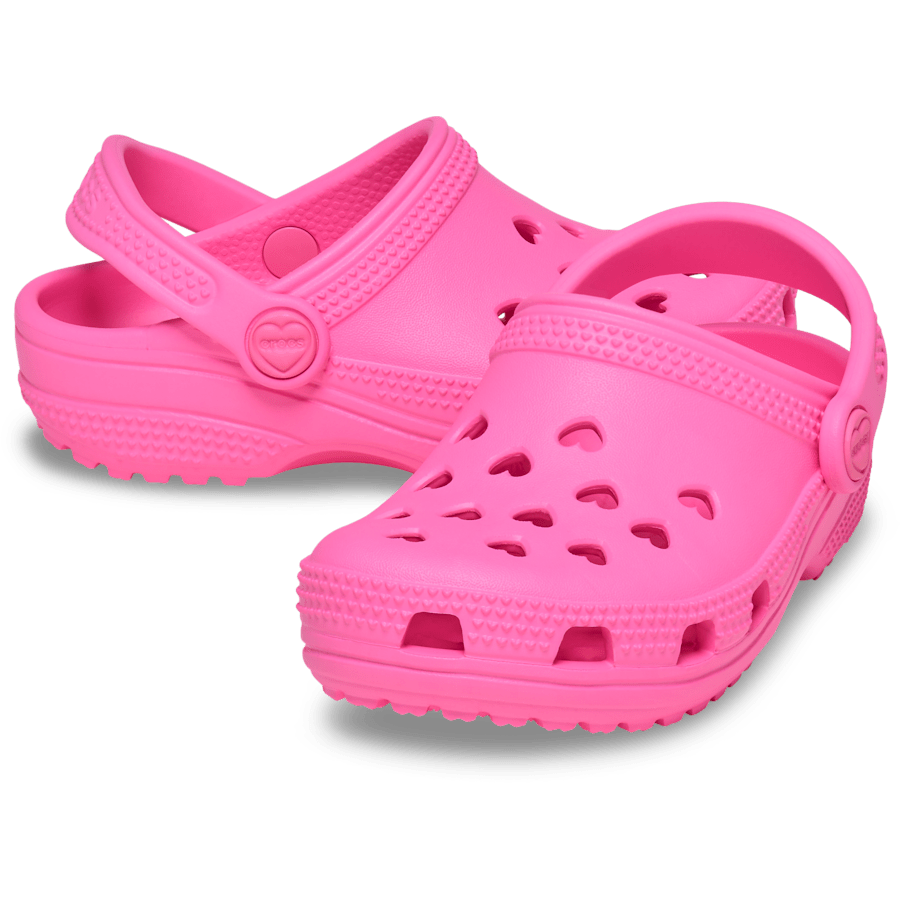 Pink Punch Toddler Classic Hearts Cut Out Clog - Pari - Crocs