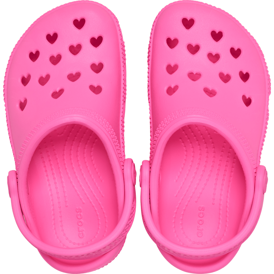 Pink Punch Toddler Classic Hearts Cut Out Clog - Yläosa - Crocs