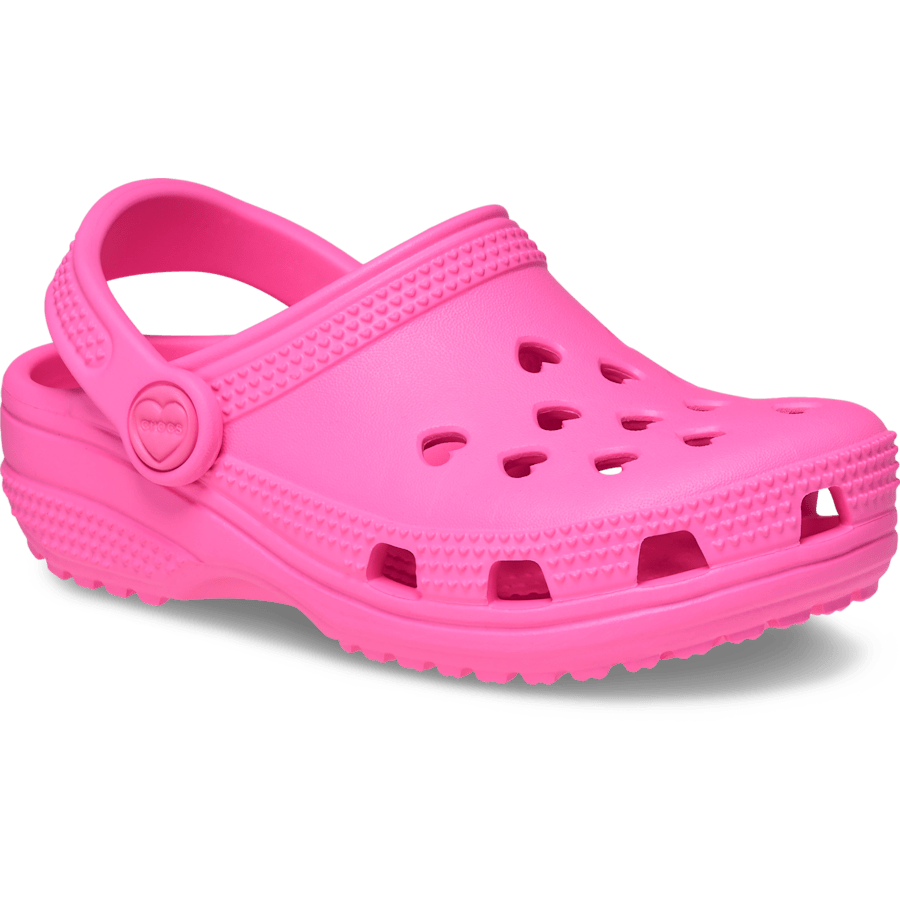 Pink Punch Toddler Classic Hearts Cut Out Clog - Kulma - Crocs