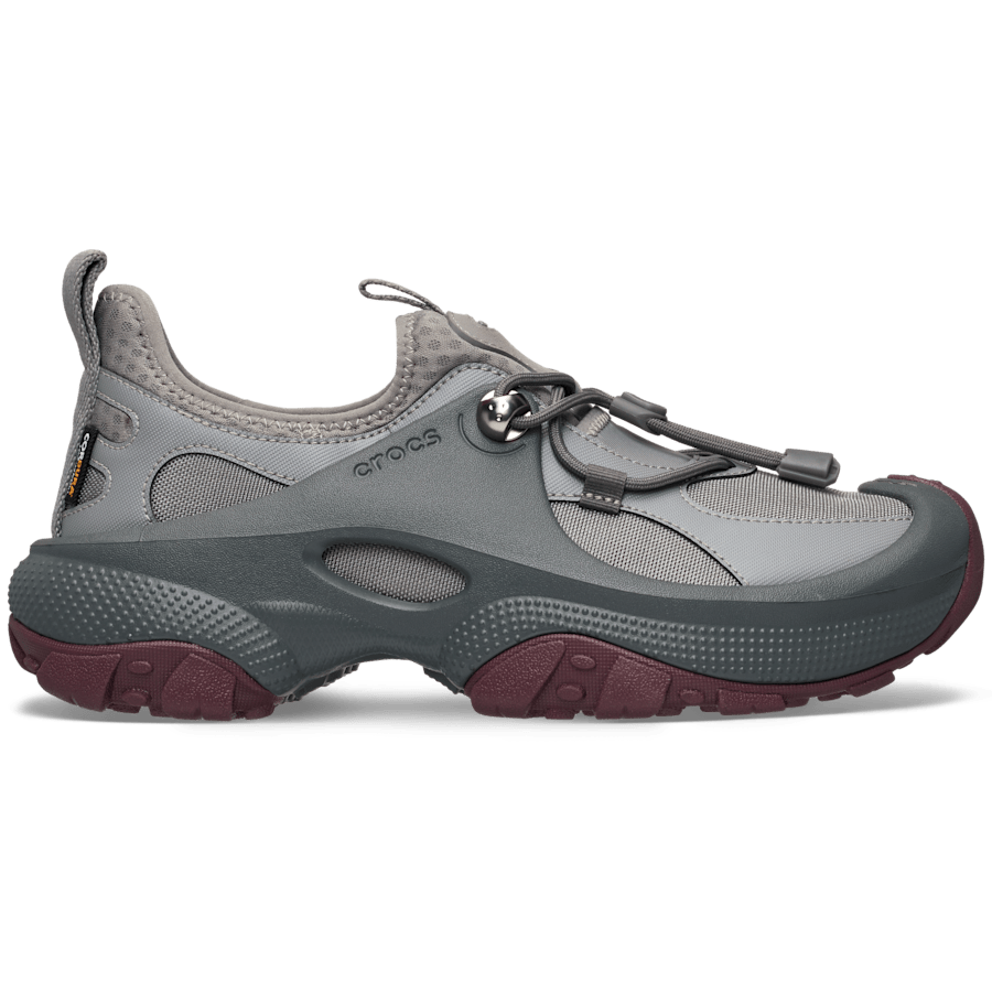 Smoke/Heritage Red Crocs Trailbreak 2 Tech SE Cordura - Side - Crocs