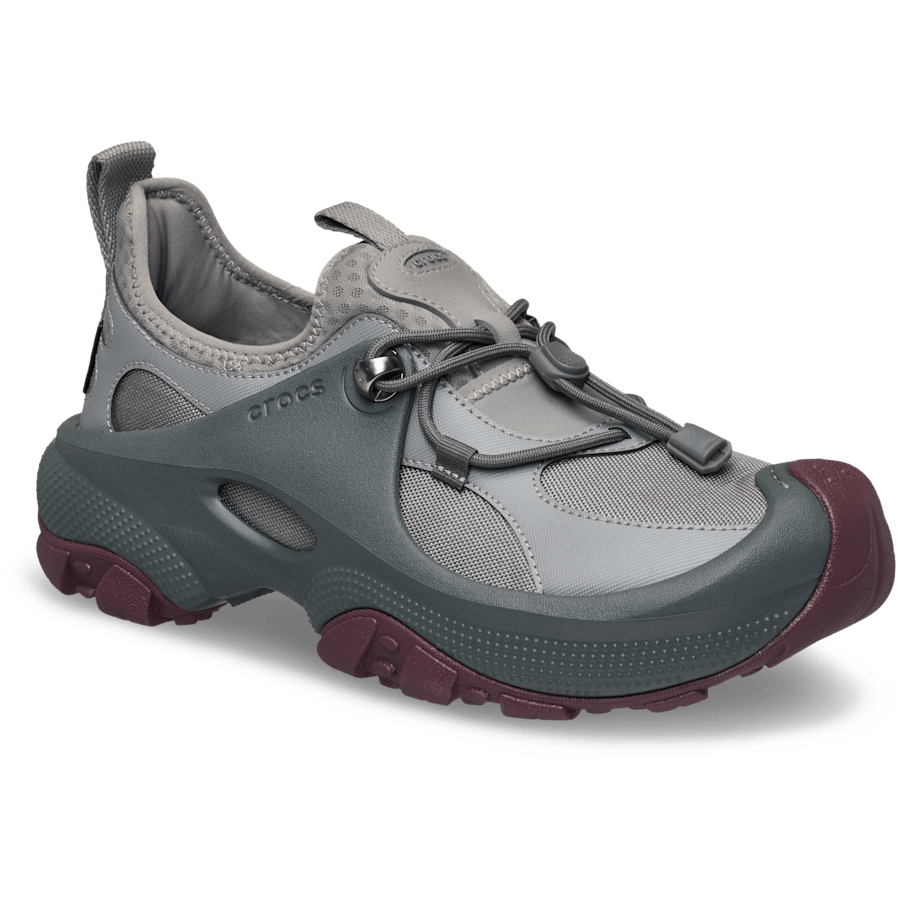 Smoke/Heritage Red Crocs Trailbreak 2 Tech SE Cordura - Angle - Crocs