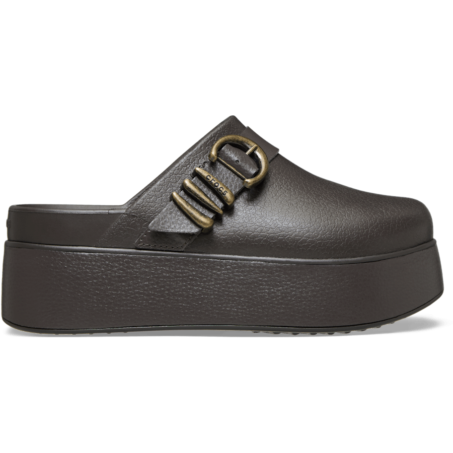 Espresso Dylan Platform Boho Buckle Clog - Side - Crocs