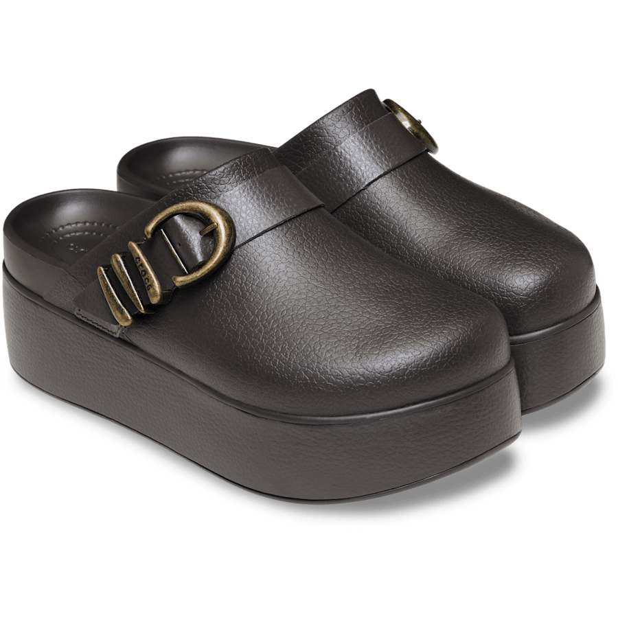 Espresso Dylan Platform Boho Buckle Clog - Pair - Crocs