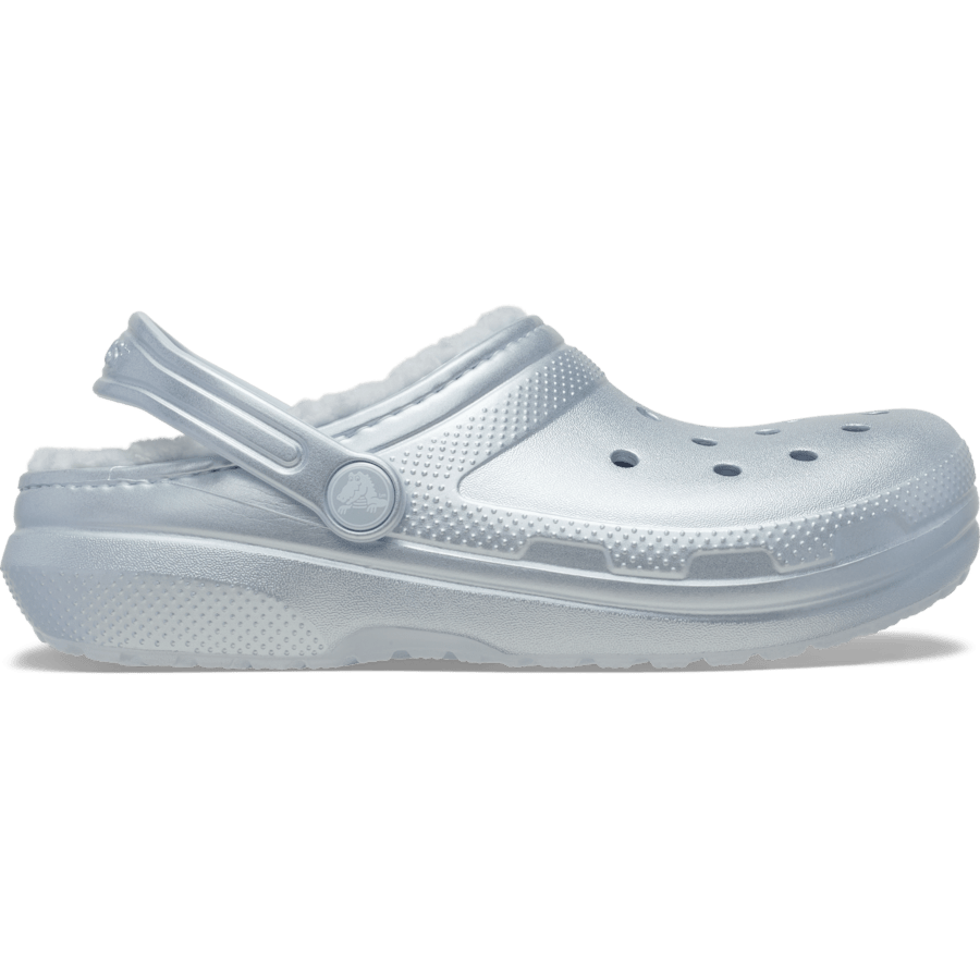 Sky Ice Kids' Classic Tinted Metallic Lined Clog - Side - Crocs