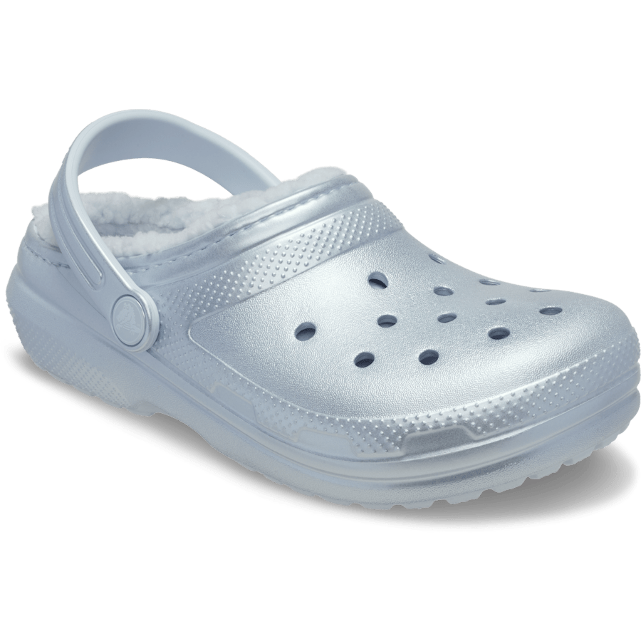 Sky Ice Kids' Classic Tinted Metallic Lined Clog - Angle - Crocs
