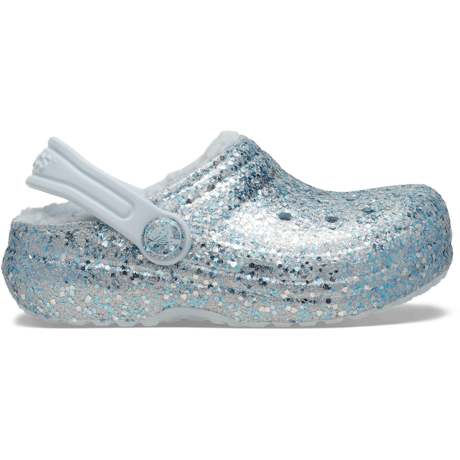 Sky Ice Toddlers Classic Dazzle Glitter Lined Clog - Side - Crocs