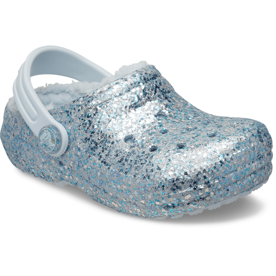 Sky Ice Toddlers Classic Dazzle Glitter Lined Clog - Angle - Crocs