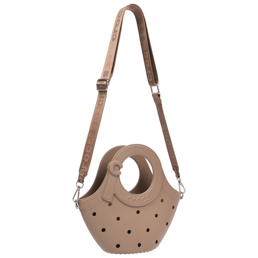 Latte Crocs Small Handle Tote - Angle - Crocs